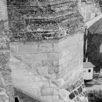 La partie supérieure de la cage d'escalier nord du choeur du 12ème siècle vue vers l'ouest (1970)