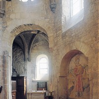 Vue partielle de l'intérieur de la chapelle pré-romane vers le sud-est (1993)