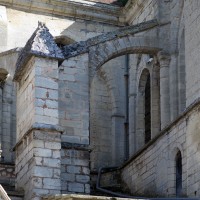 Arcs-boutants à l'angle sud-ouest de la nef et du bras sud du transept (2017)