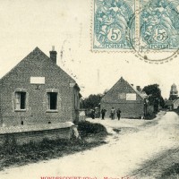 Le village et l'église en 1905