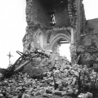 L'église en août 1918