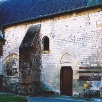 Le mur nord de la nef vu depuis le nord-ouest (2003)