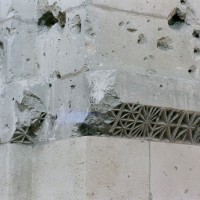 Tailloir à décor géométrique d'une pile de la nef (2007)