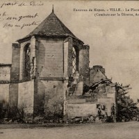 L'église en ruines en août 1918
