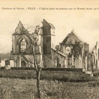 L'église en ruines en août 1918