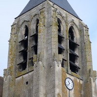 L'étage du beffroi du clocher vu du sud-ouest (2018)