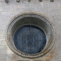 Oculus et corniche du mur ouest du bras nord du transept (2019)