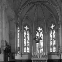 L'intérieur de la chapelle vu vers le nord-est (1996)