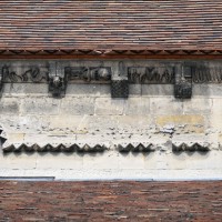 Vue partielle du mur gouttereau sud de la nef (2015)
