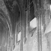 Elévation partielle du mur gouttereau nord de la nef vers le nord-ouest (1974)