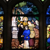 Fenêtre ouest du bras sud du transept : scènes de la Vie de saint Eustache (2016)