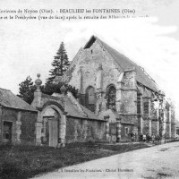 Le chevet intact de l'église en 1918
