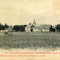 Le village et l'église en 1908