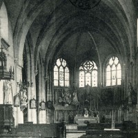 L'intérieur de l'église en 1916