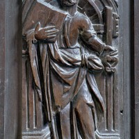 Panneau sculpté du choeur : saint Pierre (2006)