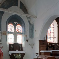Le choeur et l'entrée de la chapelle sud vus vers le sud-est (2005)