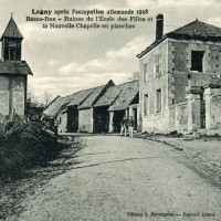 Le village et la chapelle provisoire après 1918