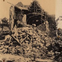 L'église en ruines à la fin de la Grande Guerre