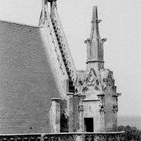 Le pignon du bras nord du transept vu vers le nord-ouest (1970)