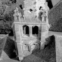 Le clocher nord vu du sud depuis le clocher sud (1993)