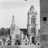 L'église vue vers l'est depuis les parties hautes du choeur de la cathédrale (1970)
