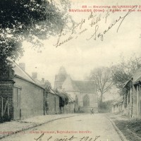 Le village et l'église en 1908