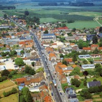 Vue aérienne de Ribécourt vers 1985