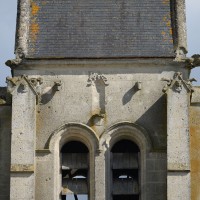 Vue partielle de l'étage du beffroi du clocher depuis le sud (2016)
