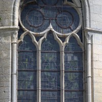 Fenêtre modifiée au 13ème siècle d'une chapelle du déambulatoire (2017)