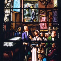 Vitrail de la chapelle de la Vierge par Roussel (2003)