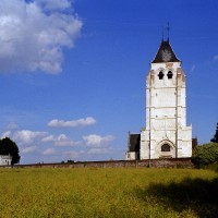L'église dans son environnement vue de l'ouest (2003)