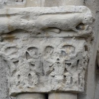 Les chapiteaux des piédroits de gauche du portail ouest (2016)
