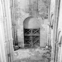 La nef vue vers l'ouest depuis l'intérieur du clocher (1969)
