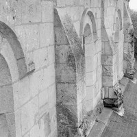 Le mur gouttereau nord de la nef vu vers l'ouest (1969)