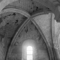 La voûte du bras nord du transept vue vers le nord (1995)