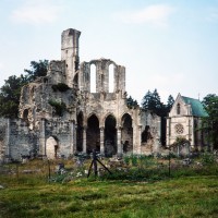 Les ruines de l'abbaye vues du sud-ouest (1995)