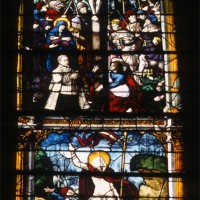 Vitrail de la Crucifixion et de la Résurrection, daté 1545 (1997)