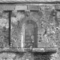 Vue partielle du mur gouttereau sud de la nef (1995)