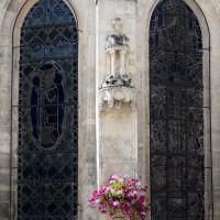 Fenêtres et contrefort-niche de l'abside (2015)