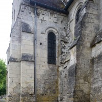 Vue partielle du mur nord de la nef et du bras nord du transept depuis le nord-ouest (2017)