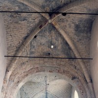 La voûte d'ogives de la dernière travée de la nef vue vers l'ouest (1995)