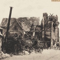 L'église en ruines durant la Grande Guerre