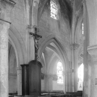 L'élévation du mur gouttereau nord de la nef vu vers le nord-est (1996)