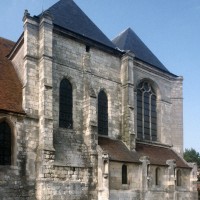 Vue partielle du transept et du choeur depuis le sud-ouest  (1997)