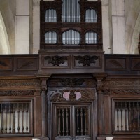La tribune seigneuriale (?) et l'orgue vus vers l'ouest (2016)