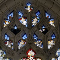 Restes d'un vitrail du 16ème siècle dans le choeur (2003)