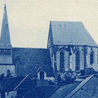 L'église avant l'écroulement du choeur en 1940.