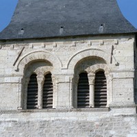 La face est de l'étage du beffroi du clocher (2008)