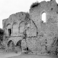 Vue partielle du palais et de la chapelle vers le nord-est (1980)