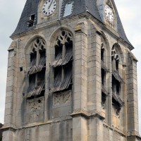 L'étage du beffroi du clocher vu du sud-ouest (2017)